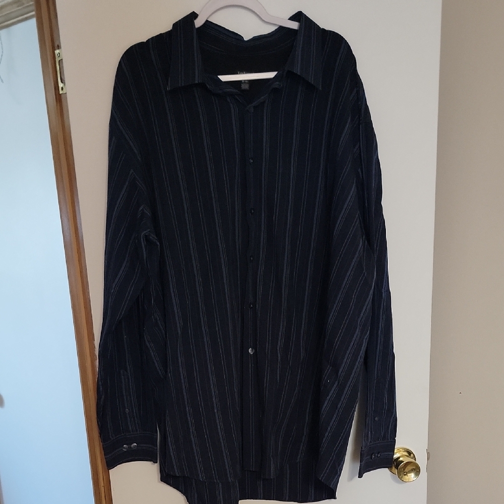 Van Heusen Navy Striped Shirt ,size 3 xlt